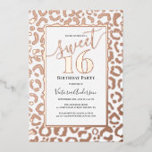 バラ金ゴールドヒョウプリントフォトスイート16 箔招待状 (正面)