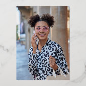 バラ金ゴールドヒョウプリントフォトスイート16 箔招待状 (裏面)