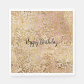 バラ金ゴールドヒョウ印刷 スタンダードランチョンナプキン (正面)