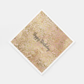 バラ金ゴールドヒョウ印刷 スタンダードランチョンナプキン (角)