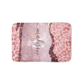 バラ金ゴールドヒョウ印刷 バスマット (正面)
