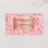 バラ金ゴールドヒョウ印刷 名刺 (裏面)