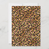 バラ金ゴールドヒョウ絵を描ブラック40歳の誕生日 招待状 (裏面)