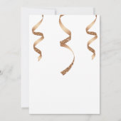 バラ金ゴールドヒール&シャンパンウィメンズ誕生日 招待状 (裏面)