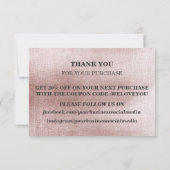 バラ金ゴールドビジネスサンキューカード サンキューカード (裏面)