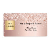 バラ金ゴールドビジネスロゴ差出人住所出荷 ラベル (正面)