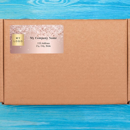 バラ金ゴールドビジネスロゴ差出人住所出荷 ラベル