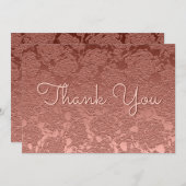 バラ金ゴールドビューティフルスモダンクリプエレガントトフローラ サンキューカード (正面/裏面)