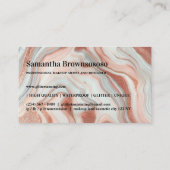 バラ金ゴールドビューティフルメイクアップ爪、 ネイル 名刺 (裏面)