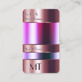 バラ金ゴールドビンフェイク版木、銅版、版画フォントとモノグラム 名刺 (正面)