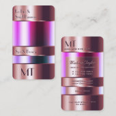 バラ金ゴールドビンフェイク版木、銅版、版画フォントとモノグラム 名刺 (正面/裏面)