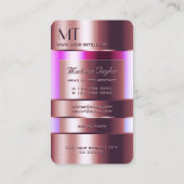 バラ金ゴールドビンフェイク版木、銅版、版画フォントとモノグラム 名刺 (裏面)