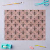 バラ金ゴールドビーシリーズデザイン1ティッシュペーパー 薄葉紙 (クラフト)