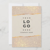 バラ金ゴールドピエレガントンモダンクガーリー価格QRコード 招待状 (裏面)