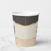 バラ金ゴールドピエレガントンモダンクガーリー価格QRコード 紙コップ (右)