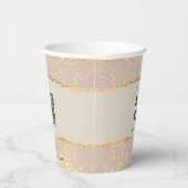 バラ金ゴールドピエレガントンモダンクガーリー価格QRコード 紙コップ (右)