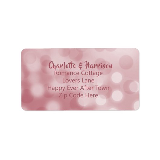 バラ金ゴールドピモダンンク《写真》ぼけ味グ結婚ラム詳細 ラベル (正面)