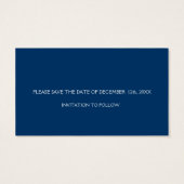 バラ金ゴールドピンクとネイビーブルーフォイル日付を保存 (裏面)