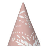 バラ金ゴールドピンクとホワイトパペルピカドベビーシャワー パーティーハット (右)