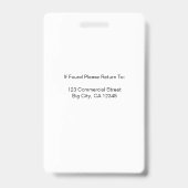 バラ金ゴールドピンクの従業員名ロゴの写真企業の バッジ (裏面)