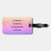 バラ金ゴールドピンクウォータードロップグラデーションカスタム ラゲッジタグ (裏面横)