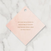 バラ金ゴールドピンクウォーターモダンカラー結婚サンキュー フェイバータグ (裏面)