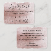 バラ金ゴールドピンクウォーター色 ロイヤリティカード (正面/裏面)