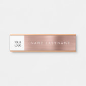 バラ金ゴールドピンクカスタムのロゴエグゼクティブプロフェッショナル サインプレート (正面)