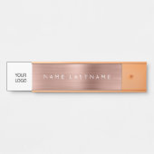 バラ金ゴールドピンクカスタムのロゴエグゼクティブプロフェッショナル サインプレート (正面)