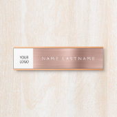 バラ金ゴールドピンクカスタムのロゴエグゼクティブプロフェッショナル サインプレート (正面)