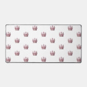 バラ金ゴールドピンククイーンクラウンホワイト デスクマット (正面)