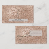 バラ金ゴールドピンククラックスパークルシザーズスタイリスト 名刺 (正面/裏面)