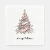 バラ金ゴールドピンククリスマスツリー スタンダードランチョンナプキン (正面)