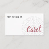 バラ金ゴールドピンククロシェ図 名刺 (正面)