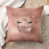 バラ金ゴールドピンクグラムグリジーブラックまつげ クッション (ブランケット)