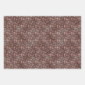 バラ金ゴールドピンクグラムグリッターゼブラプリント ラッピングペーパーシート (正面3)