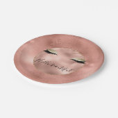 バラ金ゴールドピンクグラムグリッツィーブラック睫毛 ペーパープレート (アングル)