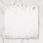 バラ金ゴールドピンクグラムシモダンック結婚式の引き出物 フェイバータグ (裏面)