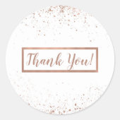 バラ金ゴールドピンクグラムシモダンック結婚式の引き出物 ラウンドシール (正面)