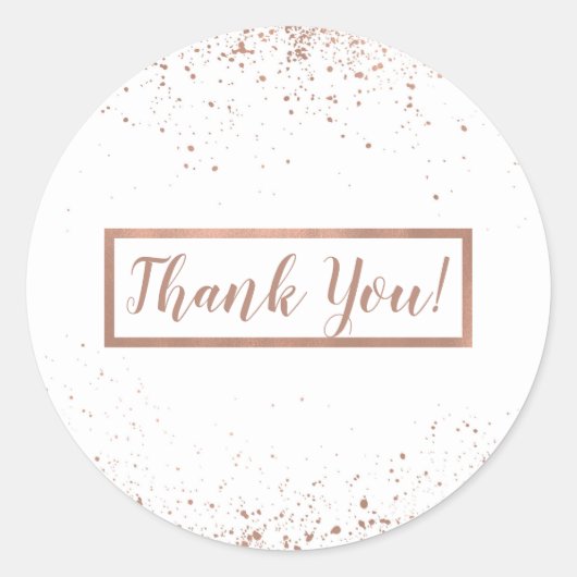 バラ金ゴールドピンクグラムシモダンック結婚式の引き出物 ラウンドシール (正面)