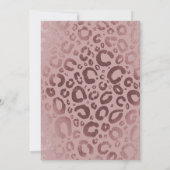 バラ金ゴールドピンクグラムヒョウ印刷スウィート16 招待状 (裏面)