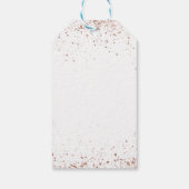 バラ金ゴールドピンクグラムモダンシック結婚サンキューサンキュー ギフトタグ (裏面)