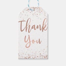 バラ金ゴールドピンクグラムモダンシック結婚サンキューサンキュー ギフトタグ