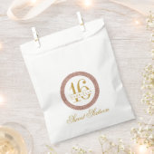 バラ金ゴールドピンクグリッターカスタム年齢16誕生日 フェイバーバッグ (クリップ留めされた状態)