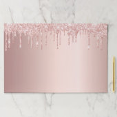 バラ金ゴールドピンクグリッターガーリー紙ランチョンマット ペーパーパッド (インサイチュ)