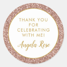 バラ金ゴールドピンクグリッターサンキューパーティーの好意