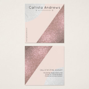 バラ金ゴールドピンクグリッタージオハートネックレスディスプレイ