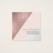 バラ金ゴールドピンクグリッタージオハートネックレスディスプレイ (裏面)