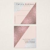 バラ金ゴールドピンクグリッタージオハートヘアクリップ表示 (正面&裏面)