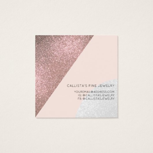 バラ金ゴールドピンクグリッタージオハートヘアクリップ表示 (裏面)